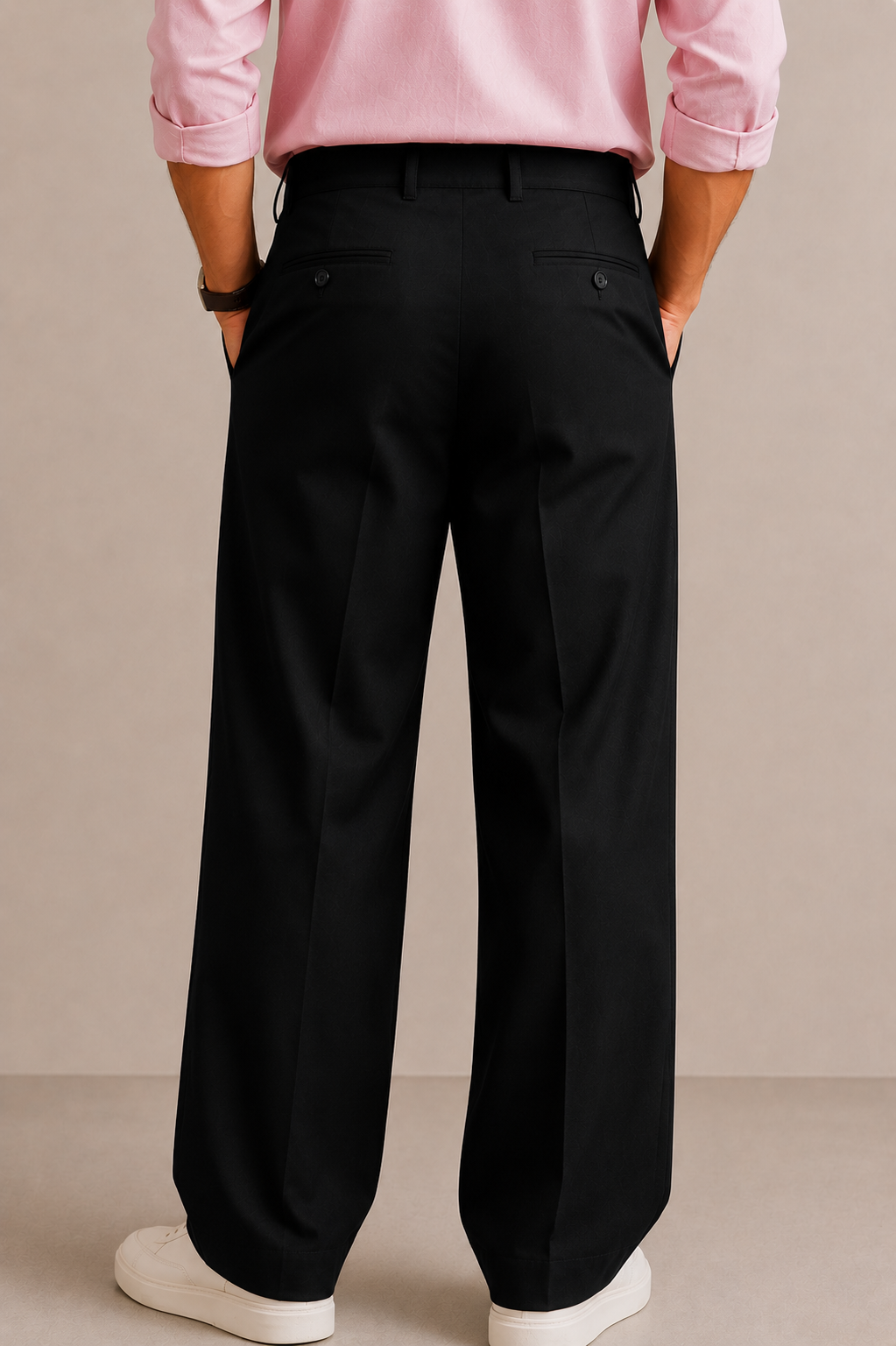 Noir Prestige Wide-Leg Trouser