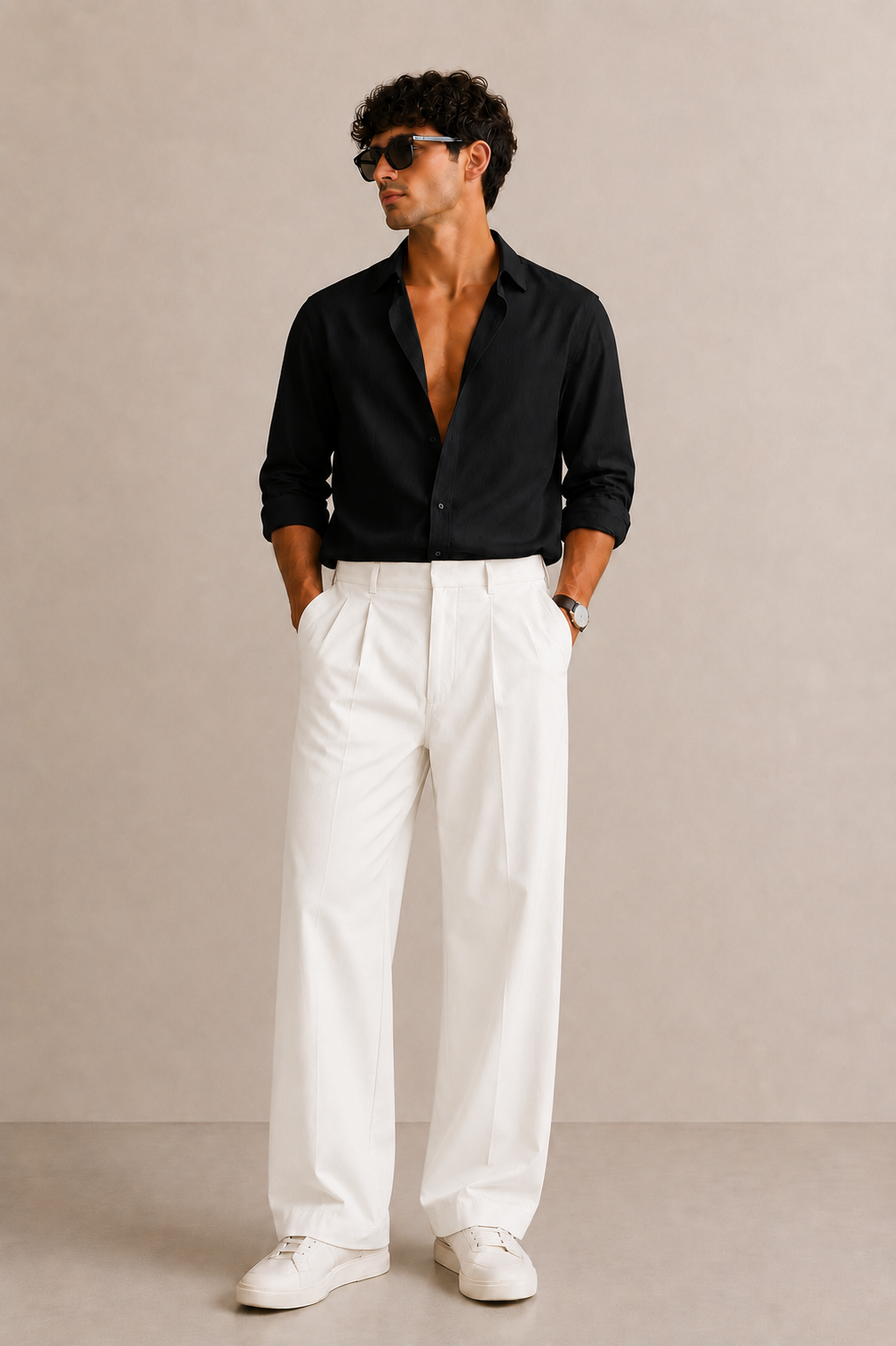 Ivory Regent Wide-Leg Trouser