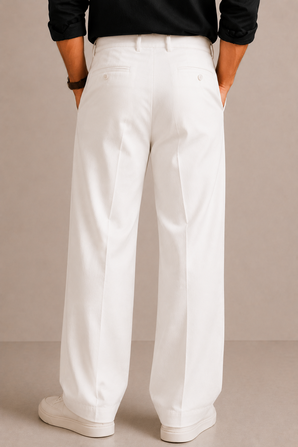 Ivory Regent Wide-Leg Trouser