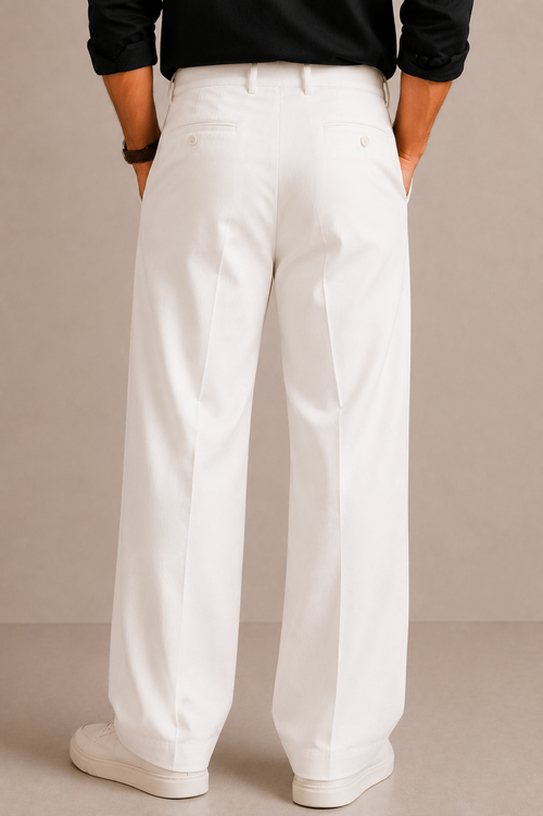 Ivory Regent Wide-Leg Trouser