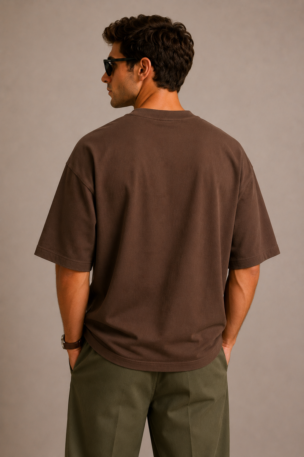 Mocha Drift Oversized Tee