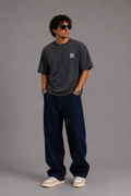 Washed Oversized Tee – Charcoal Grey
