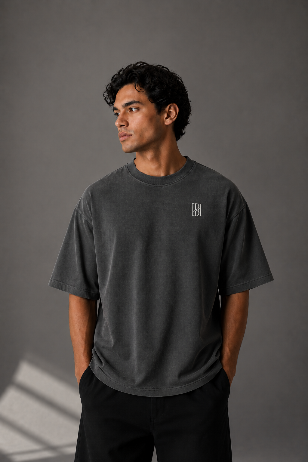 Washed Oversized Tee – Charcoal Grey